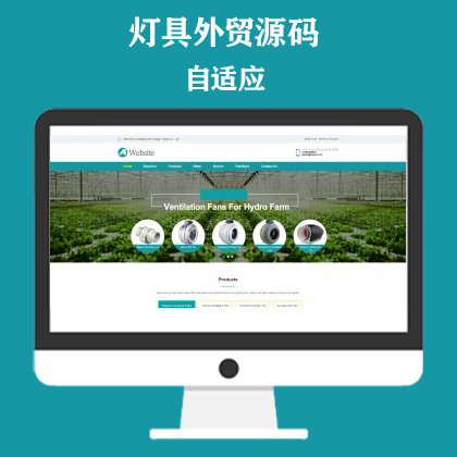HTML5响应式英文外贸企业产品展示网站模板 LED灯具外贸通用网站